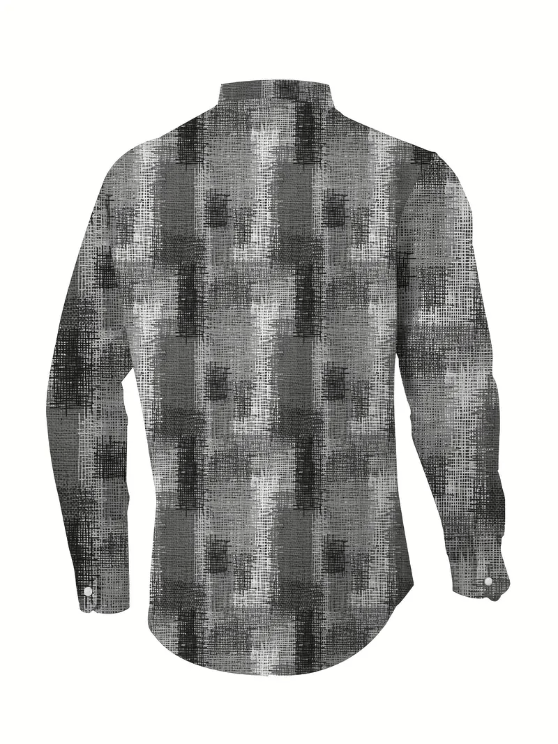 Camisa a cuadros ejecutivo de manga larga para hombre
