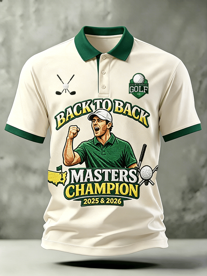 Camisa polo Golf Enthusiast estampado para hombre