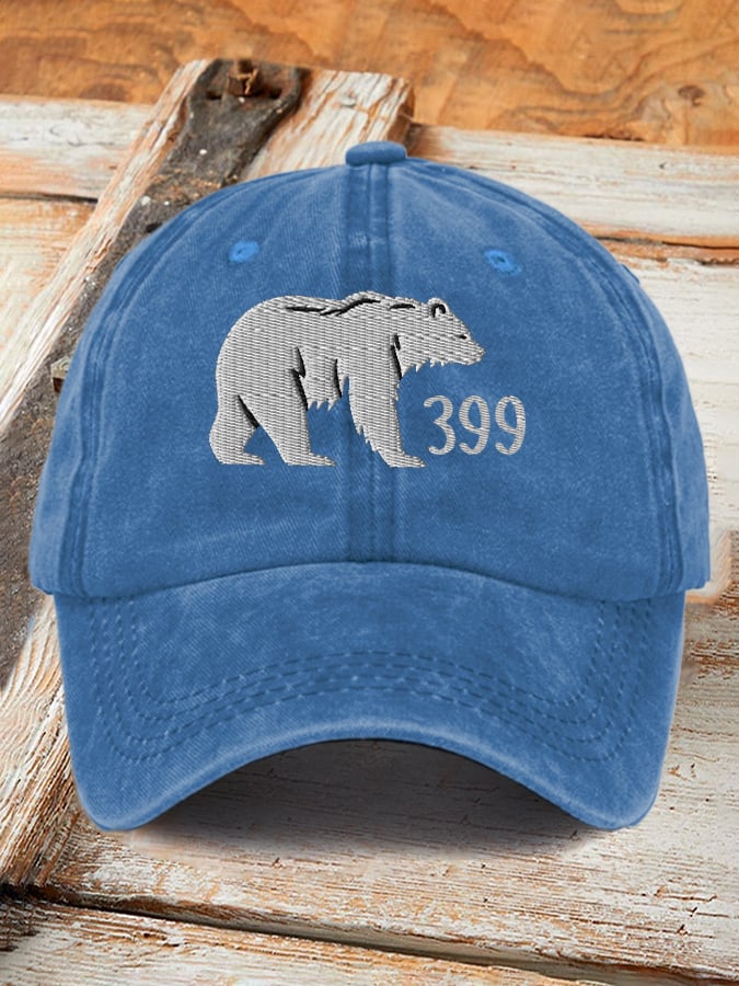 Gorras retro Grizzly 399 estampado Baseball