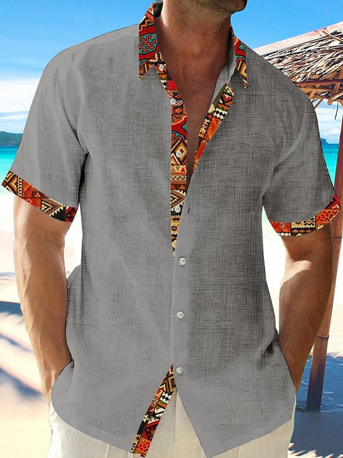 Estampado casual Resorcamiseta para hombre