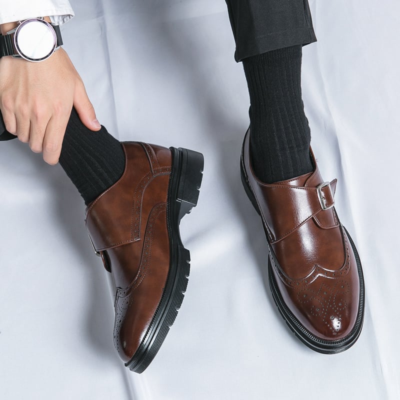 Zapatos ejecutivo casual cuero para hombre