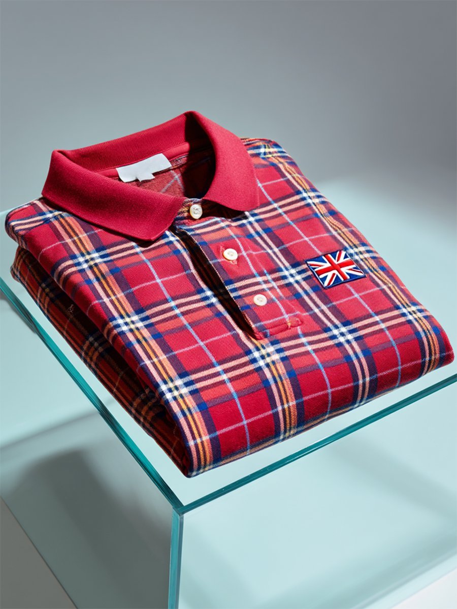 Camisa polo ejecutivo casual Union Jack Button de manga corta para hombre