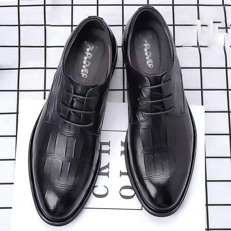 Zapatos Comfortable British ejecutivo Lace-Up Stone cuero para hombre