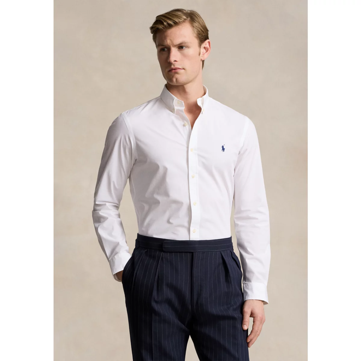 Slim Fit Checked Stretch Poplin Shirt - 5