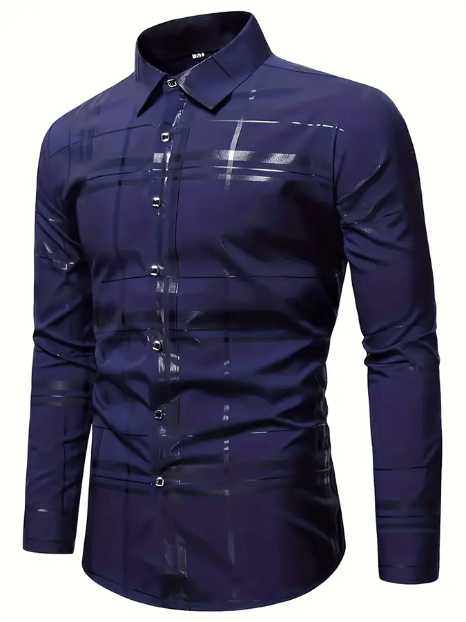 Camisa a cuadros ejecutivo casual para hombre
