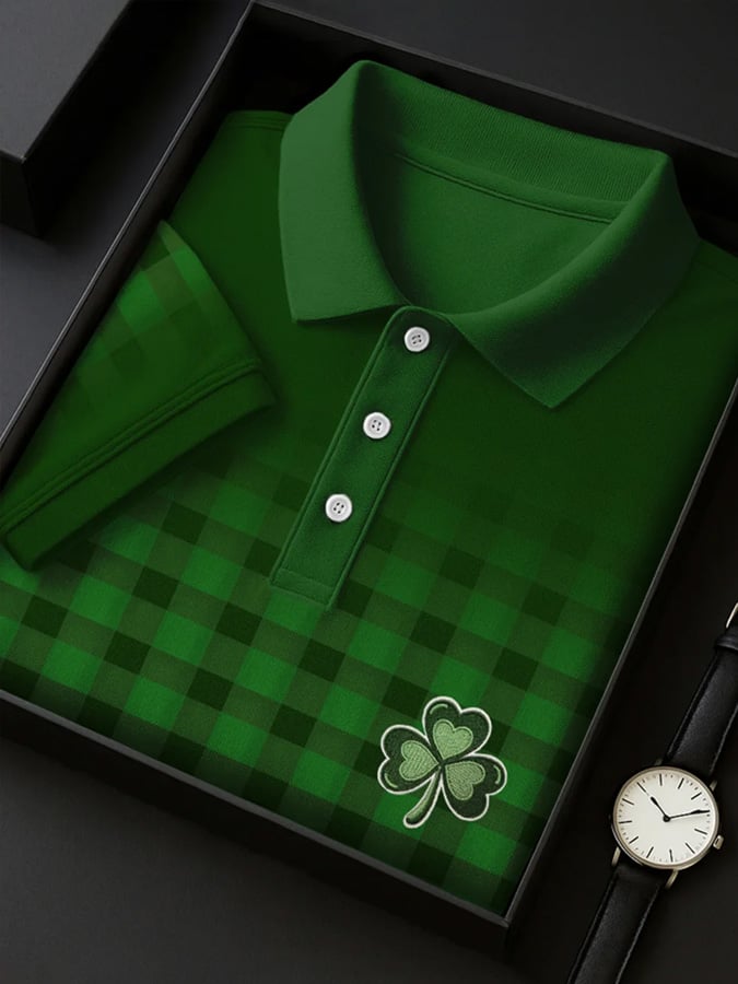 Camisa polo St. Patrick's Day casual para hombre