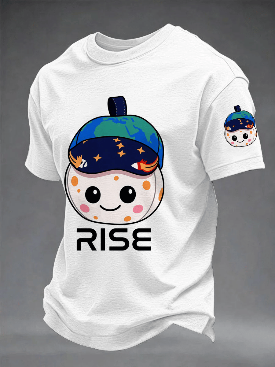 Camiseta Artemis II estampado casual para hombre