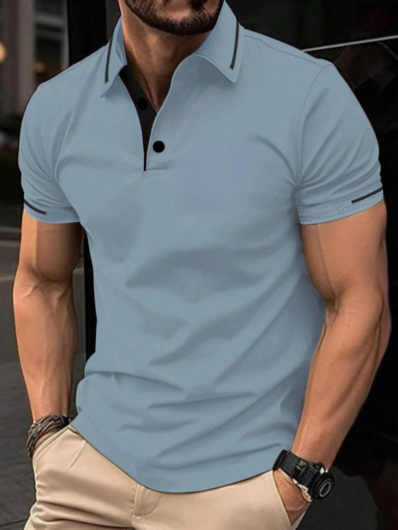 Camisa polo casual para hombre