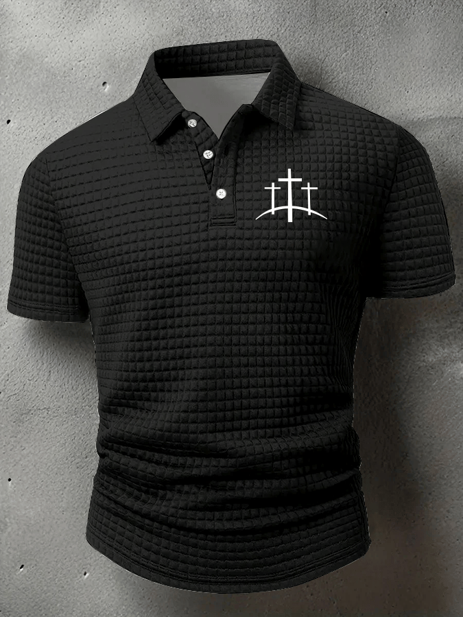 Camisa polo Faith estampado casual Checkered Fabric para hombre