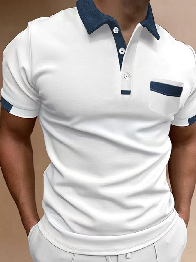 Camisa polo estampado solapa Pullover casual