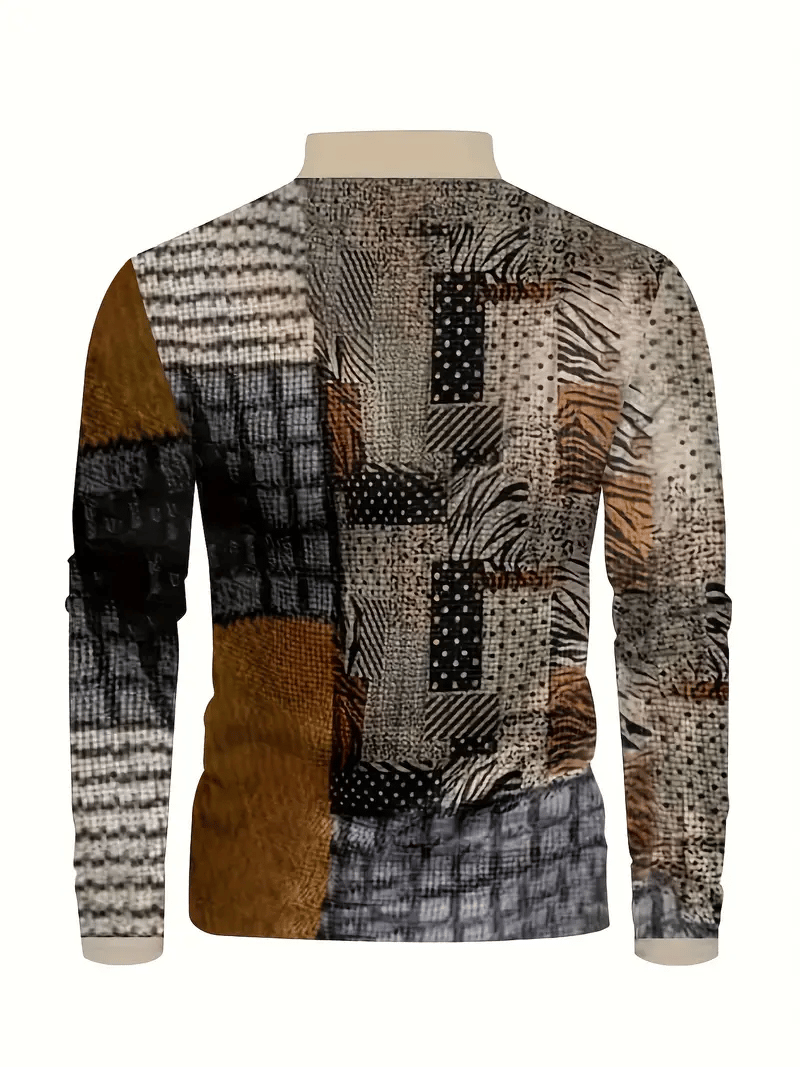 Ejecutivo casual a rayas con botones Polo para hombre