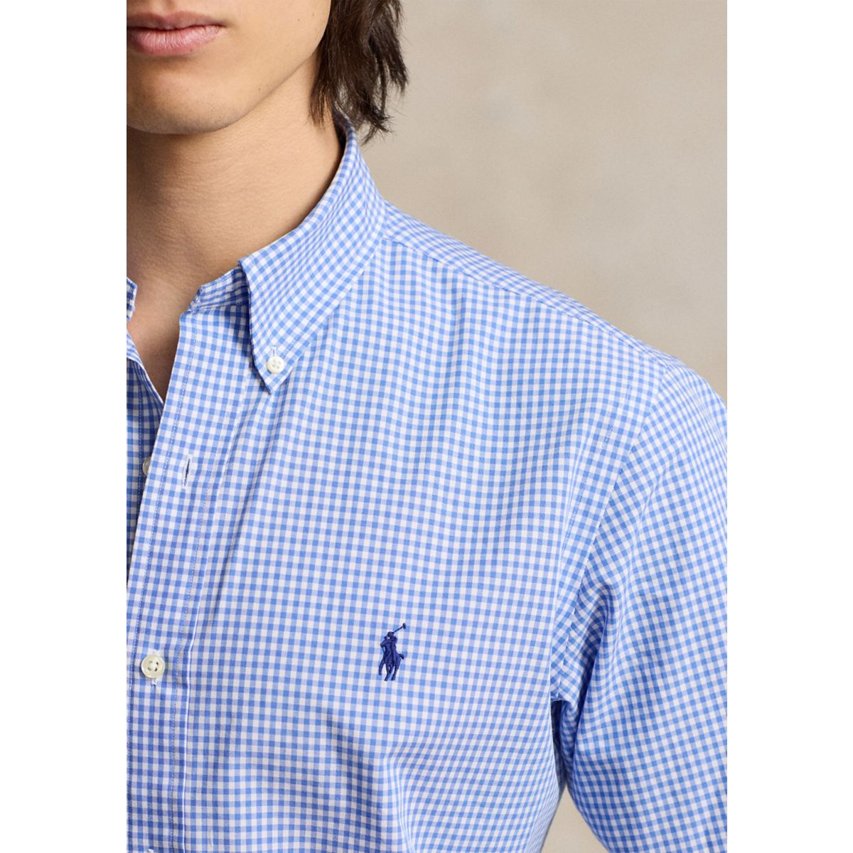 Slim Fit Checked Stretch Poplin Shirt - 3