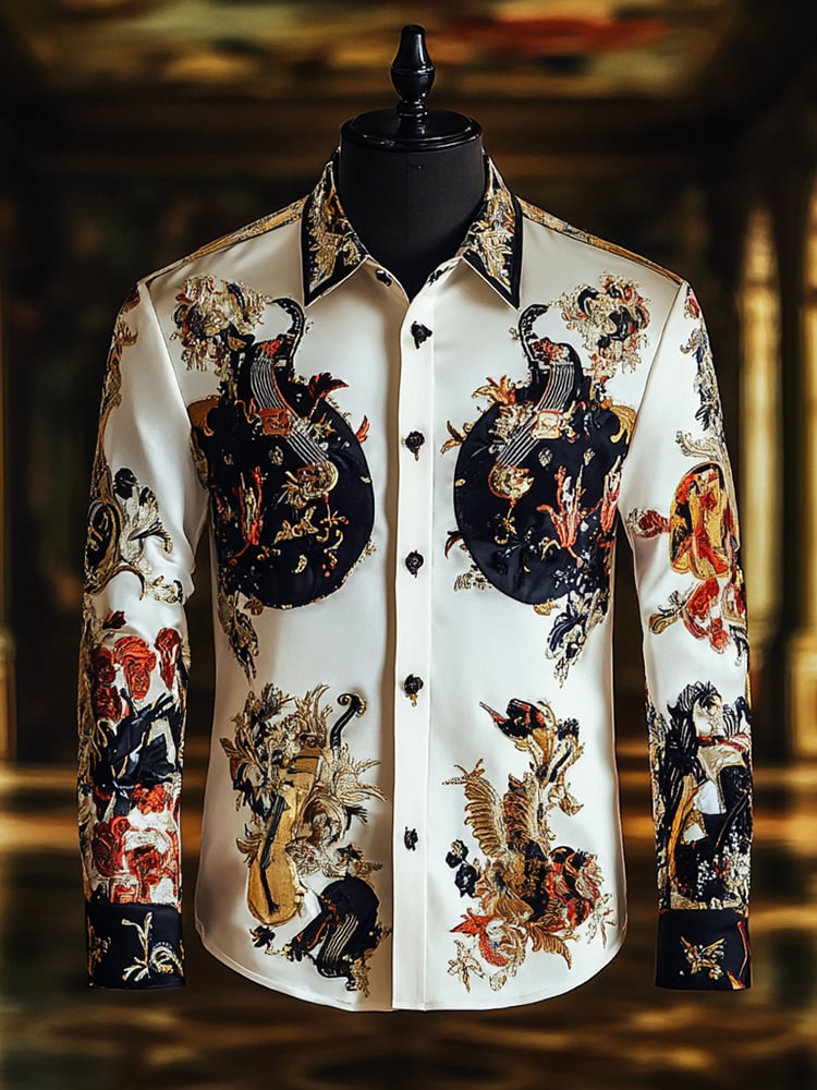 Camisa de lujo Gorgeous de manga larga para hombre