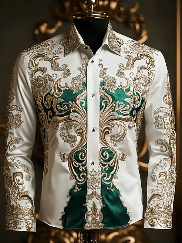Camisa de lujo Gorgeous de manga larga para hombre