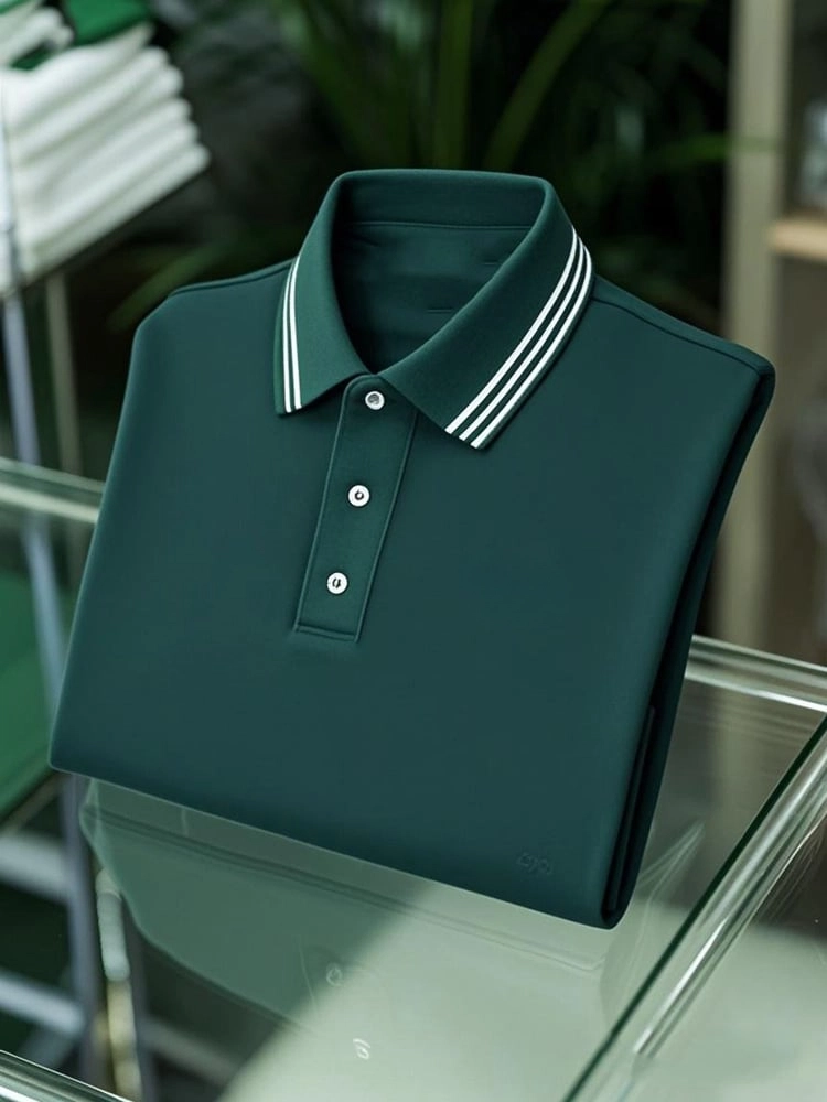 Camisa polo ejecutivo casual Button de manga corta para hombre