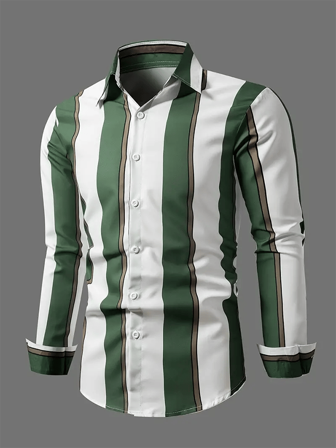 Camisa a rayas ejecutivo casual para hombre
