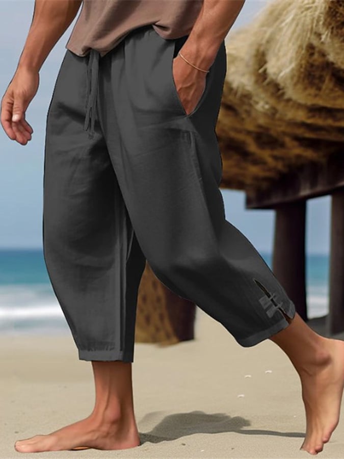 Pantalón de color sólido Resort casual para hombre