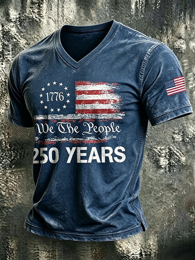 Camiseta American 250 estampado casual para hombre