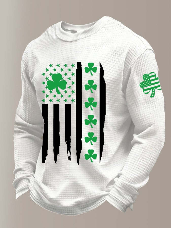 St. Patrick's Day estampado casual Top para hombre