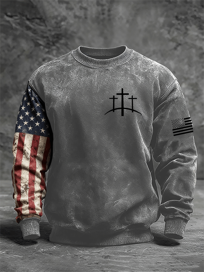 Sudadera Faith estampado cuello redondo para hombre
