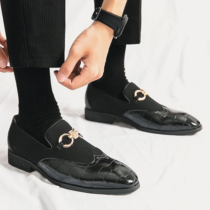 Zapatos de modaable British Style Patchpara trabajo casual para hombre