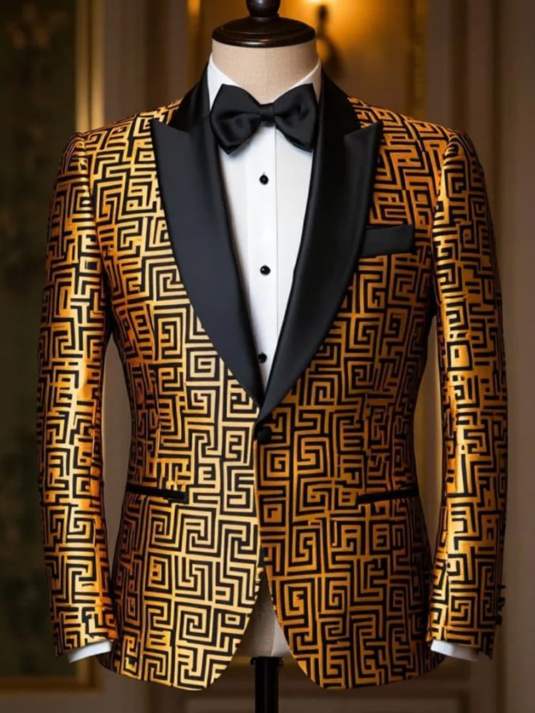 De lujo ejecutivo estampado sacos para hombre