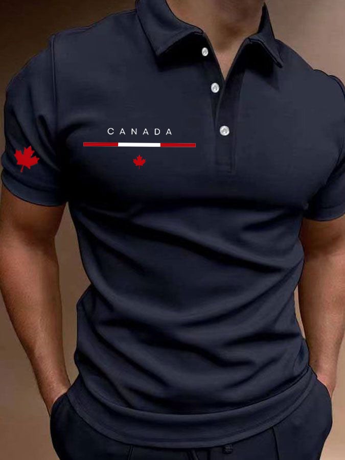 Camisa polo Canada estampado para hombre