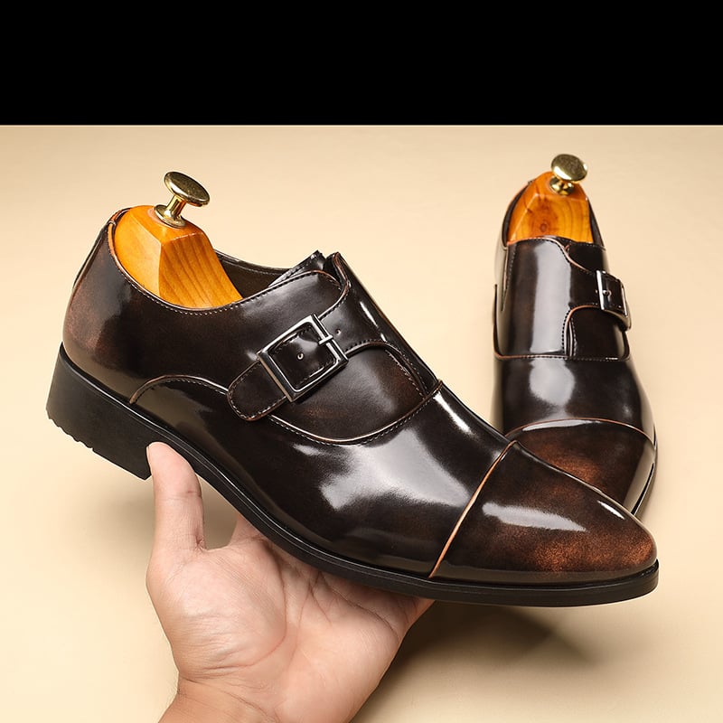 Zapatos Black Pointed Toe European And American British Style ejecutivo para hombre
