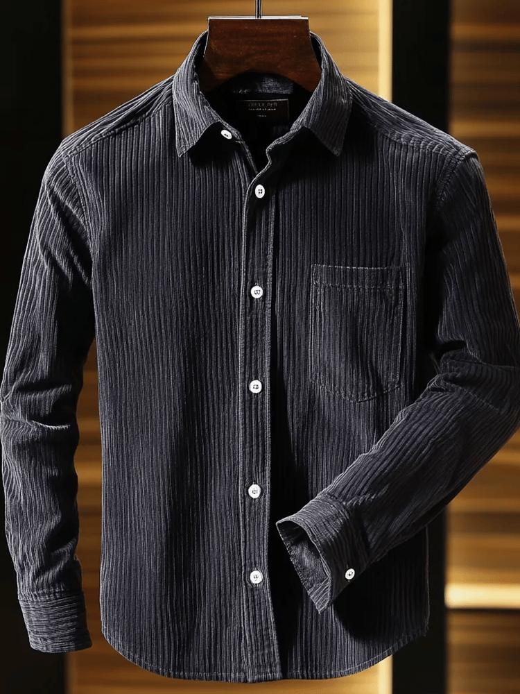 Camisa vintage ejecutivo Flannel de manga larga para hombre
