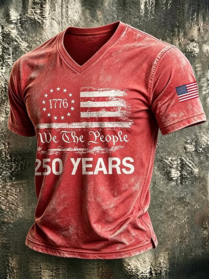 Camiseta American 250 estampado casual para hombre