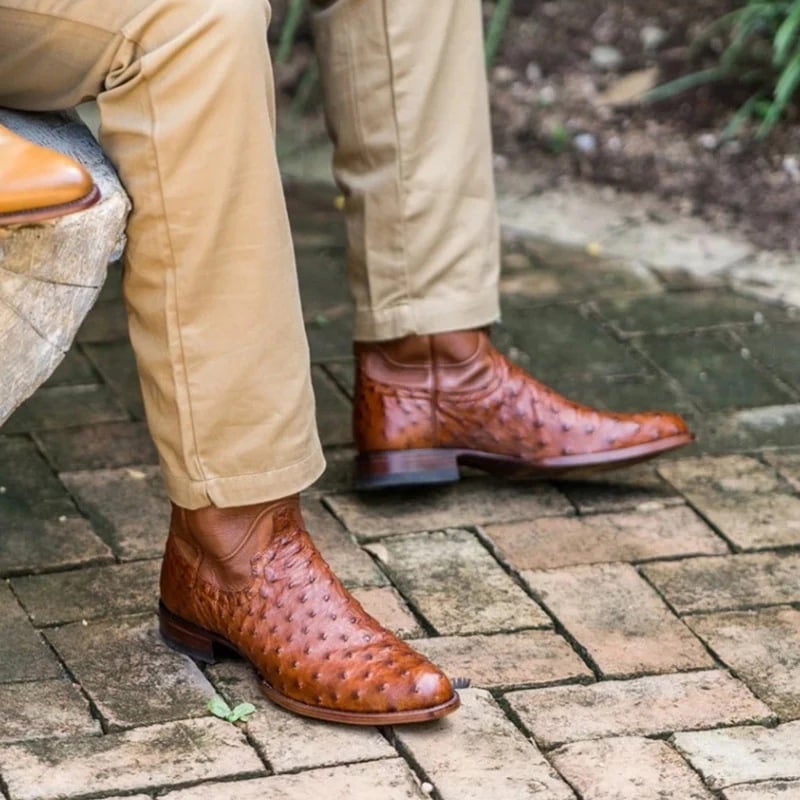 Botas Pointed Toe Side cierre British Style para hombre