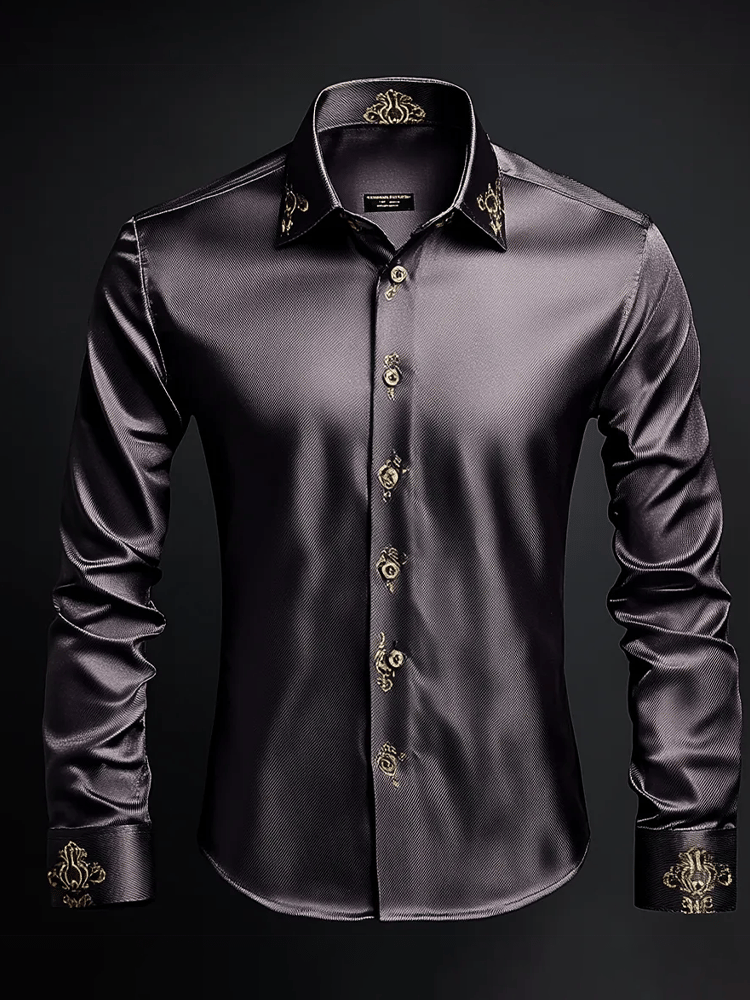 Camisa ejecutivo casual de manga larga para hombre