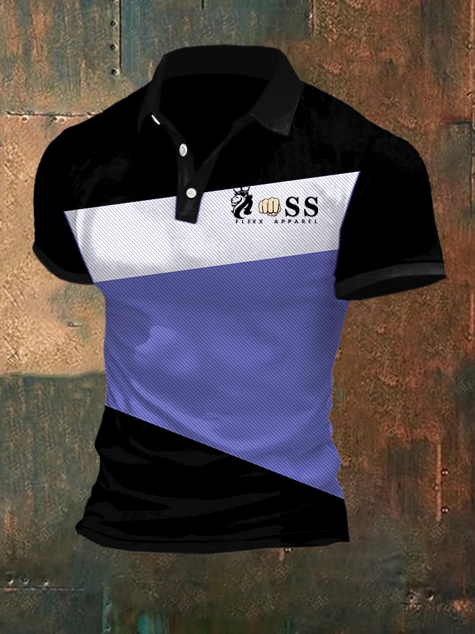 De moda casual ejecutivo Contrast Color Polo para hombre