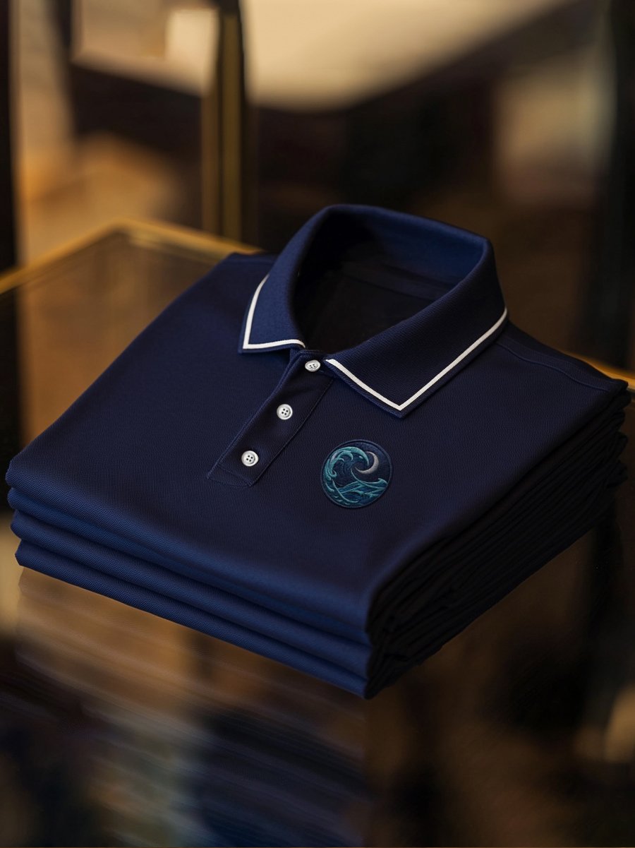Camisa polo ejecutivo casual Button de manga corta para hombre