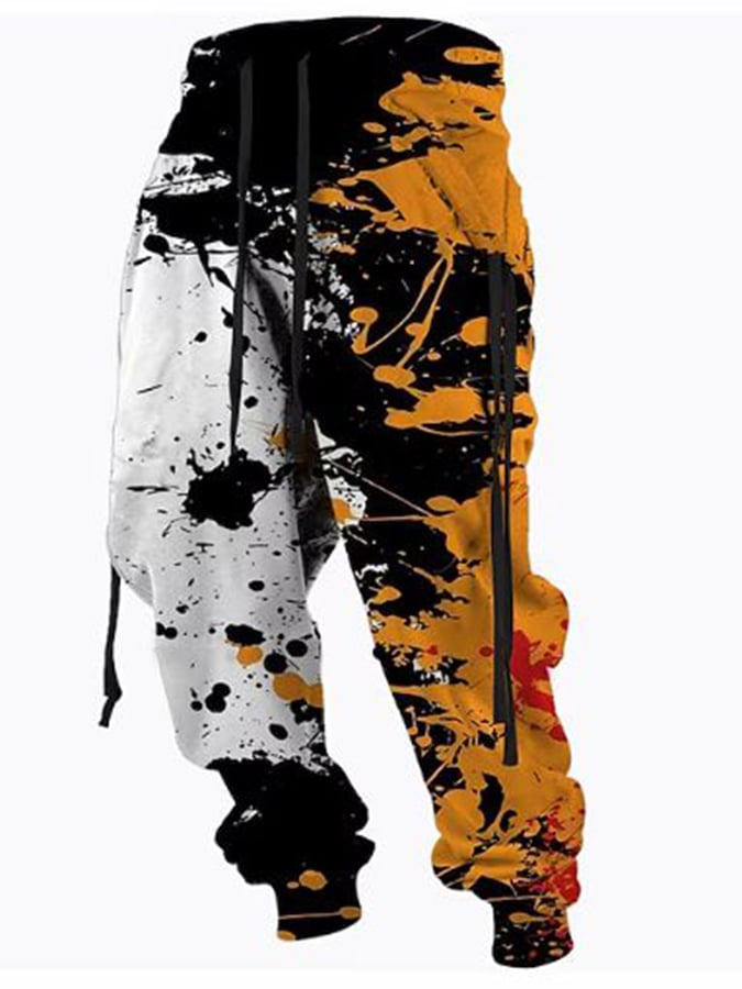 Casual estampado holgado Trousers para hombre