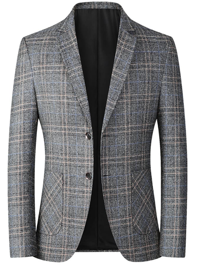 Chaqueta Checkered Gentleman ejecutivo casual Slim Suit