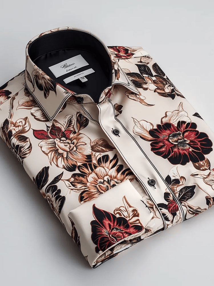 Camisa de lujo Gorgeous de manga larga para hombre