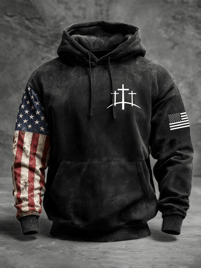 Sudadera Faith estampado de manga larga Hooded para hombre