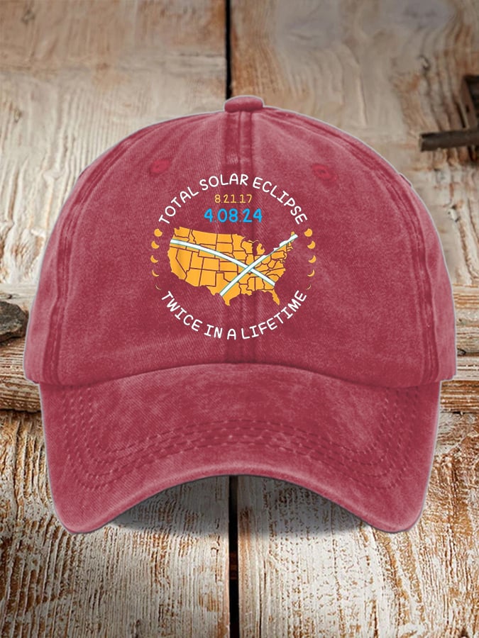 Gorras Twice In A Lifetime Total Solar Eclipse estampado Baseball