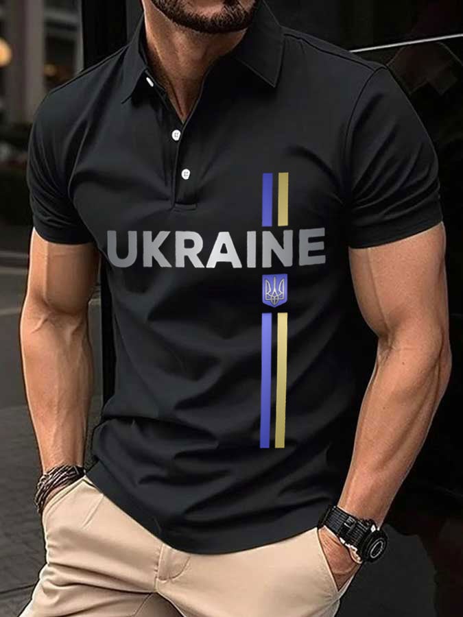 Camisa polo Ukraine estampado para hombre