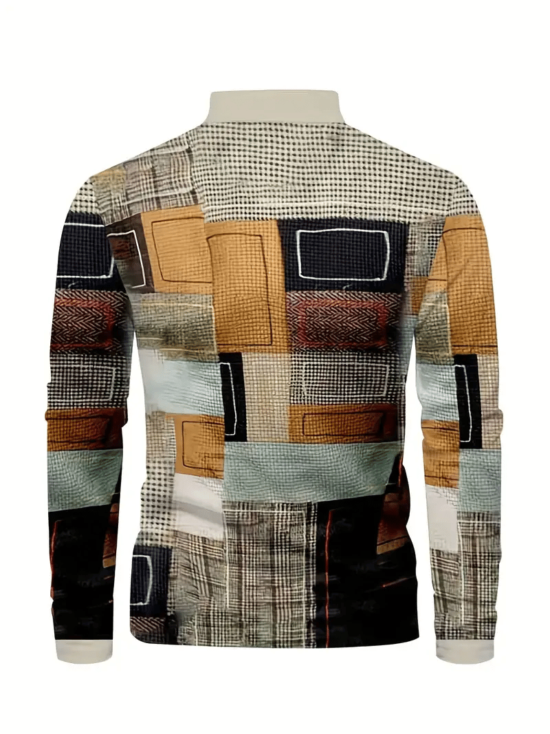 Ejecutivo casual a rayas con botones Polo para hombre