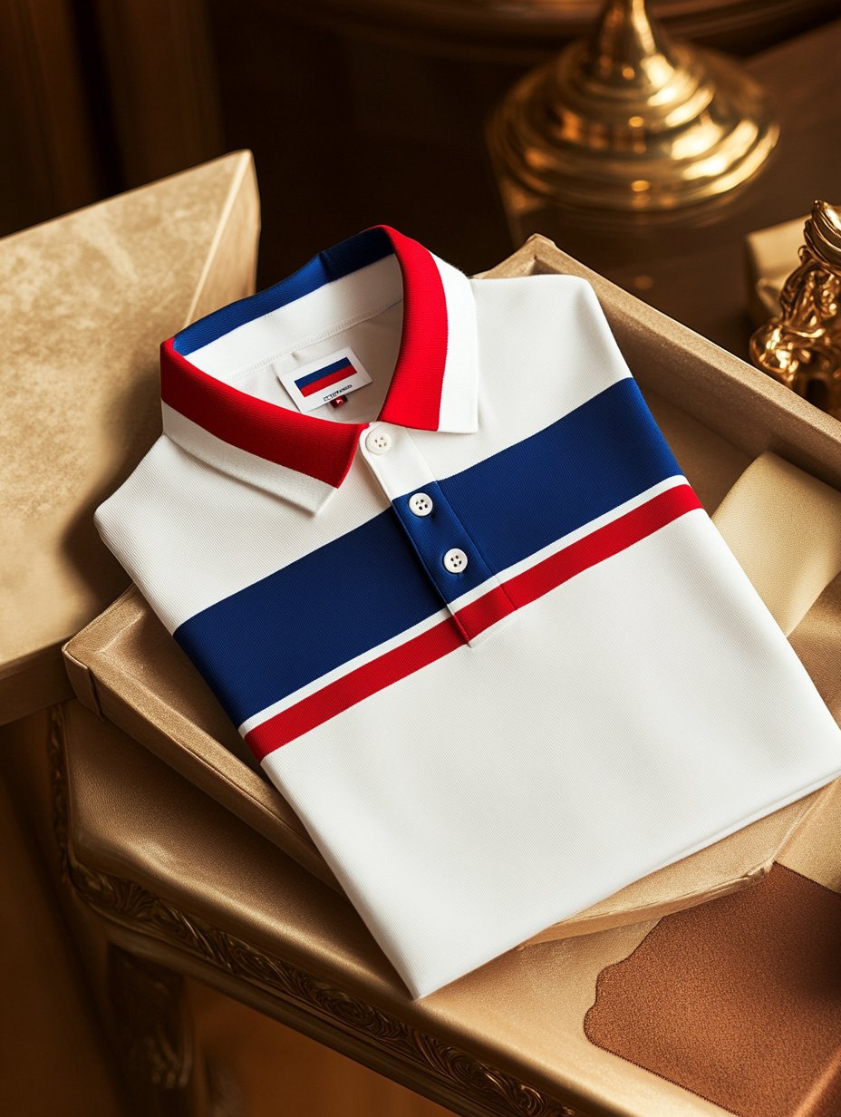 Camisa polo clásico ejecutivo Logo Button de manga corta para hombre