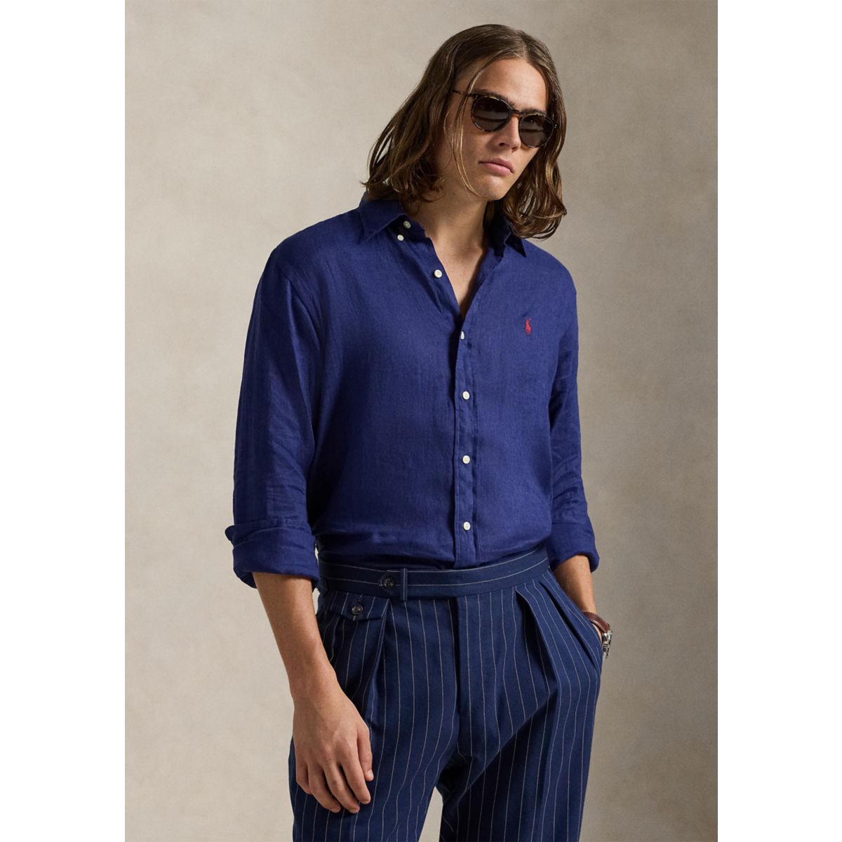 Men's Classic Fit Linen Shirt - 5
