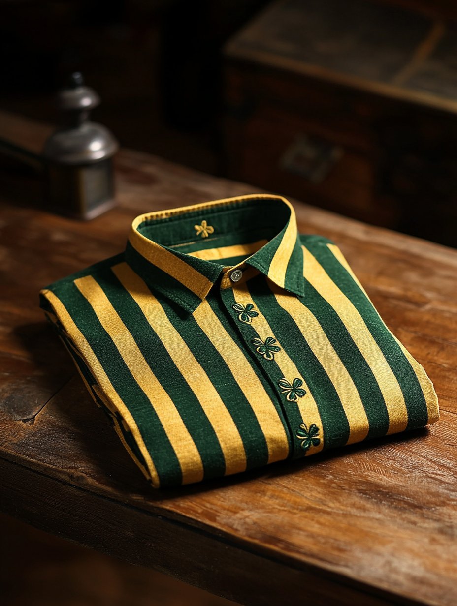 Camisa Trefoil Luxe de manga larga para hombre