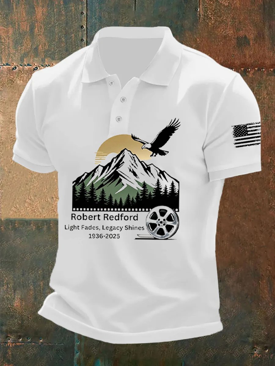 Camisa polo clásico ejecutivo Logo Button de manga corta para hombre
