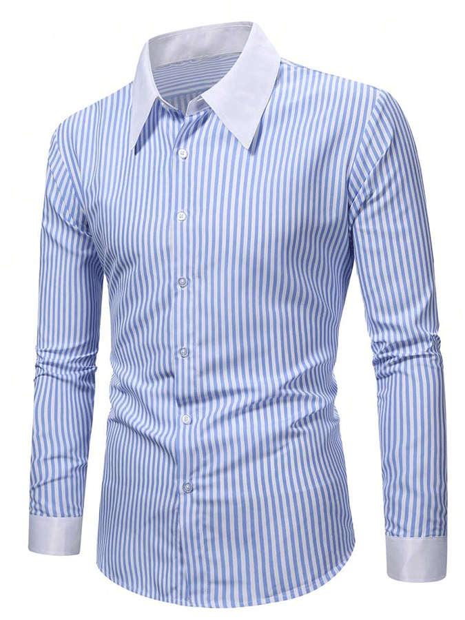 Camisa a rayas ejecutivo casual para hombre