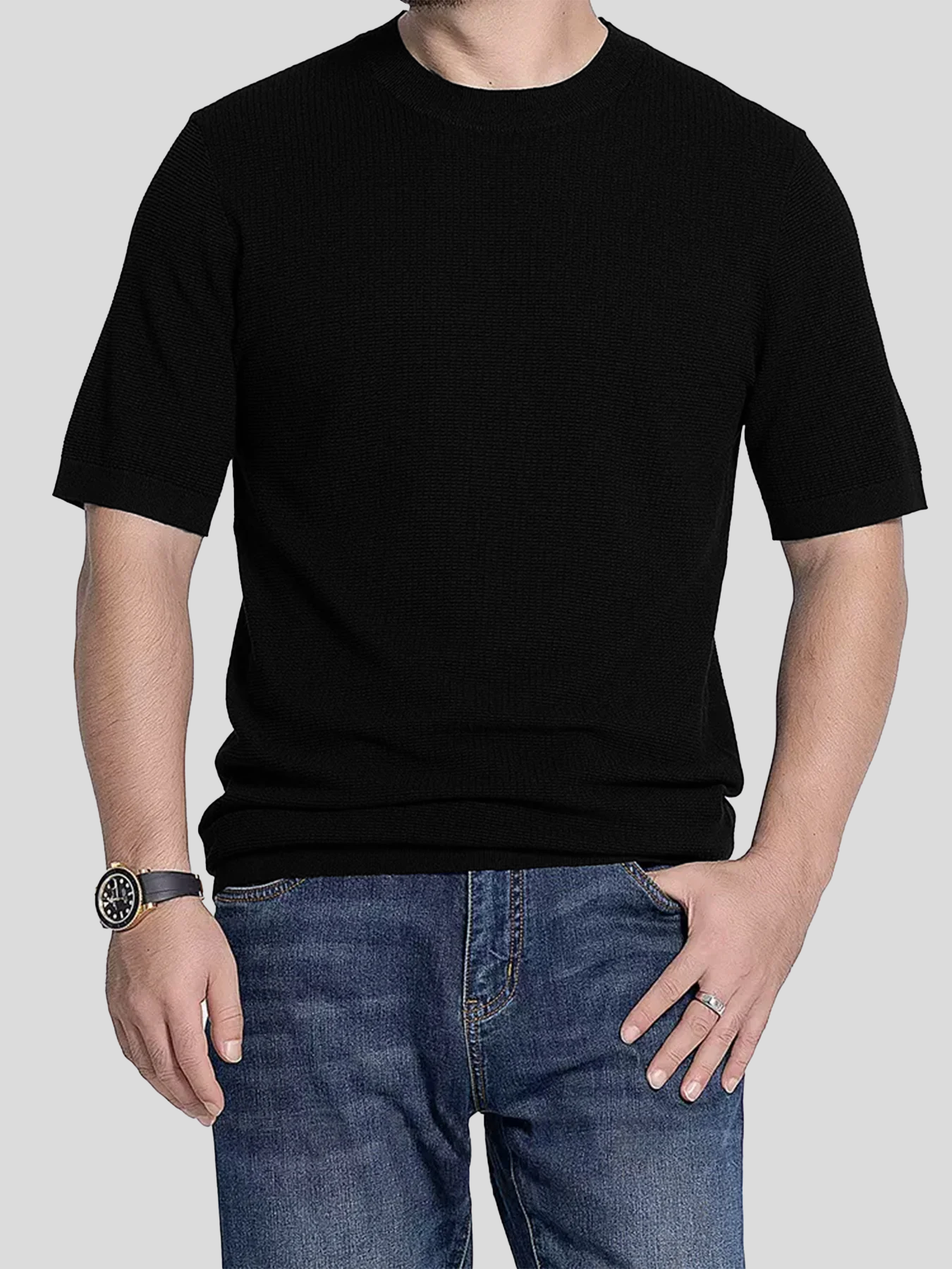 Camiseta Gentletejido Honeycomb de manga corta tejidoted