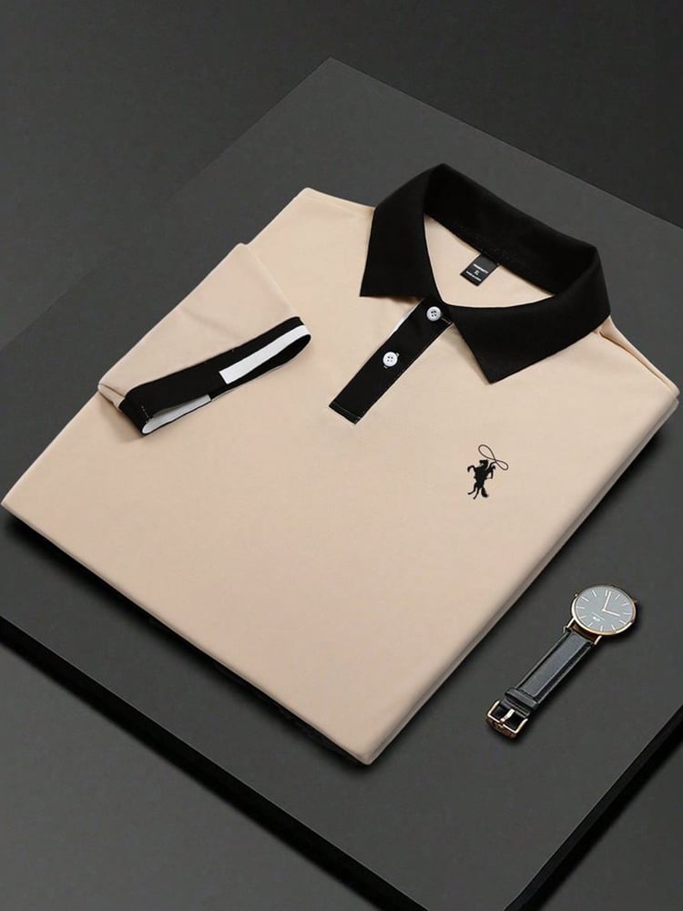 Camisa polo ejecutivo casual Button de manga corta para hombre