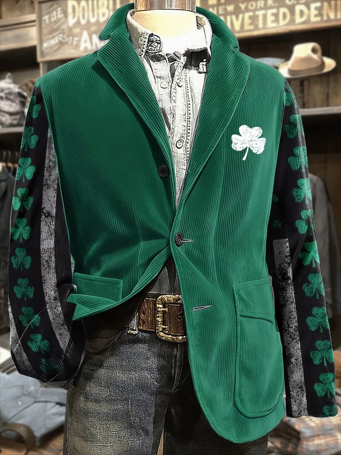 Chaqueta casual retro National Flag pana para hombre