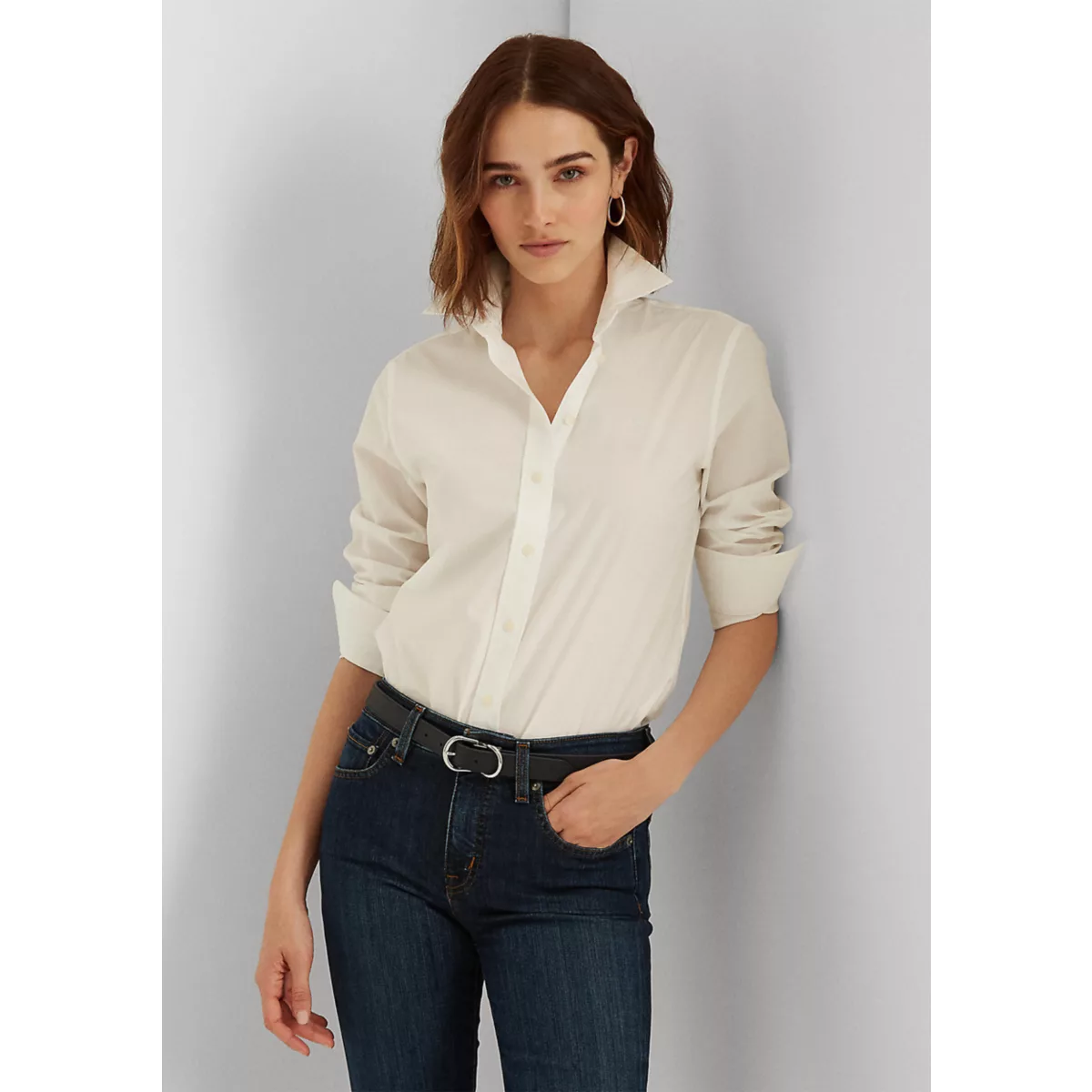 Petite Easy Care Cotton Shirt - 1